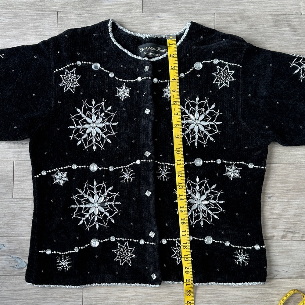 Vintage Christopher Radko Embellished Jacket Ramie/Cotton Medium - Picture 3 of 9